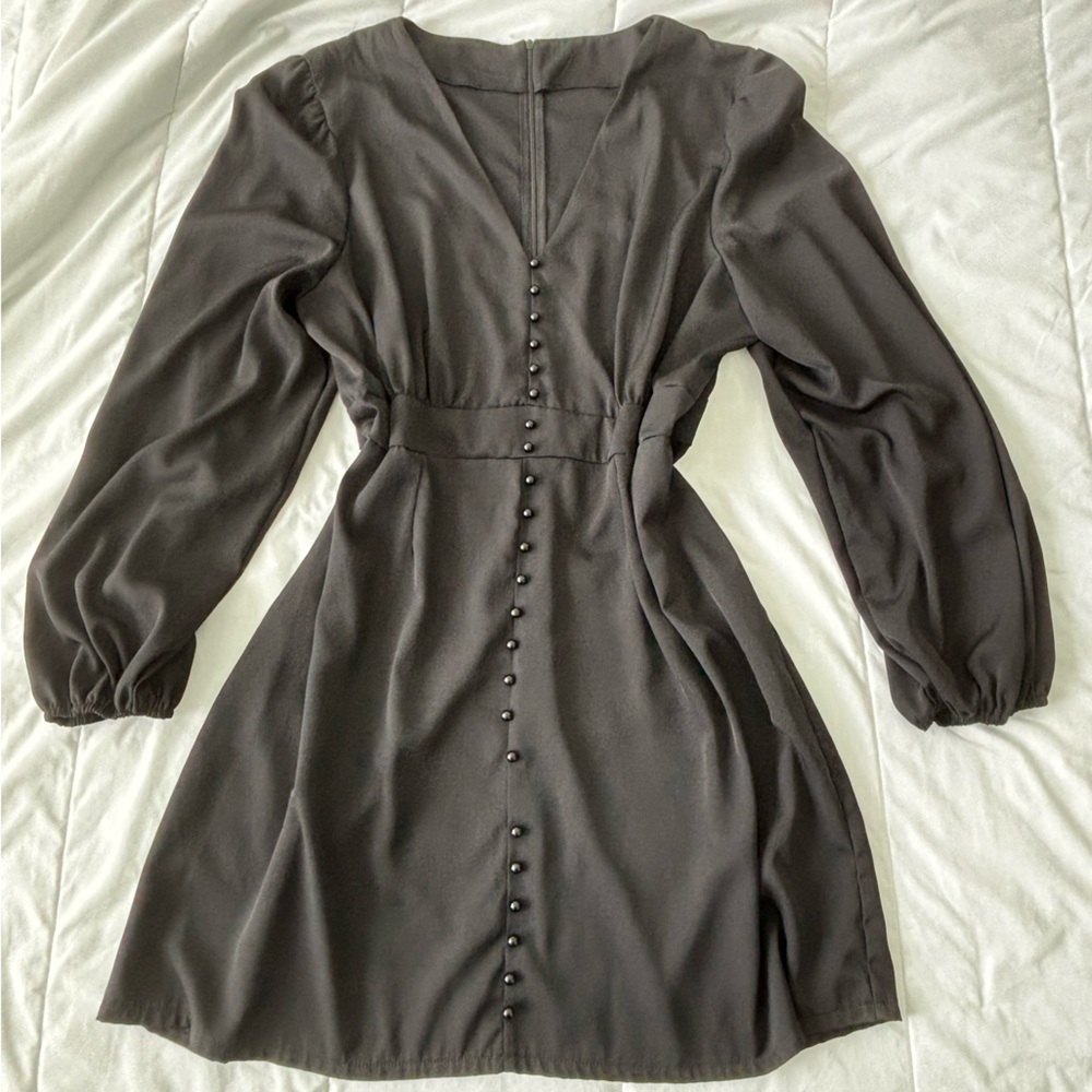 SHEIN Black Long Sleeve Dress